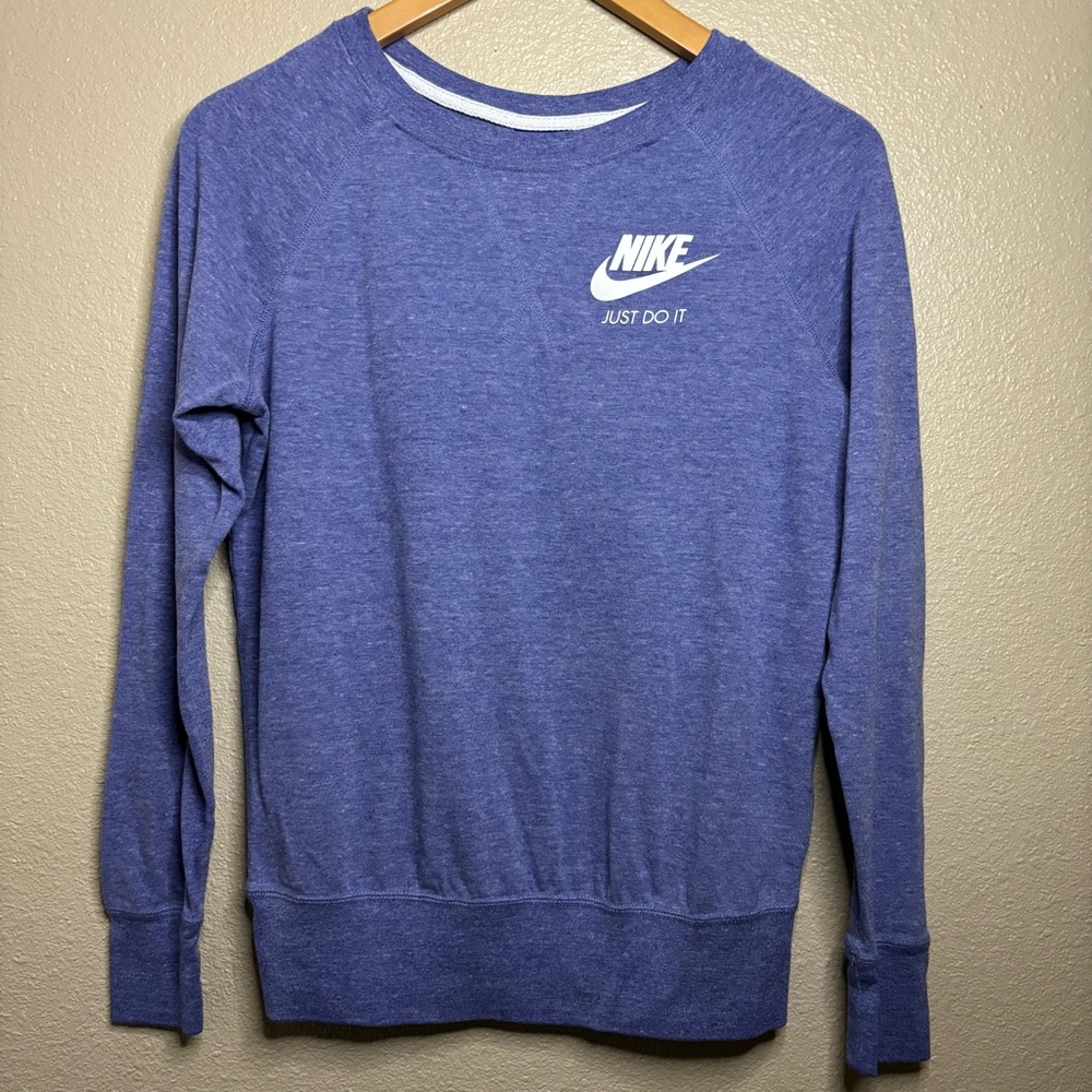 Nike Women’s Purple Space Dye Running Crewneck Lightweight Sweatshirt size S